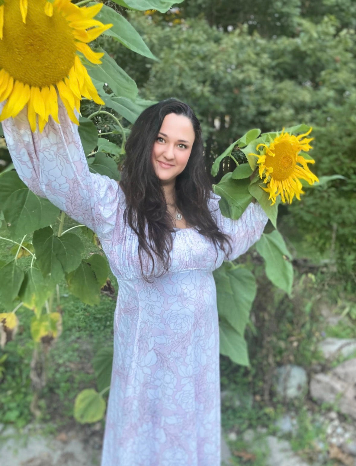 Off-Shoulder Romantic Maxi Dress – Handmade Flowing Sleeve Gown
