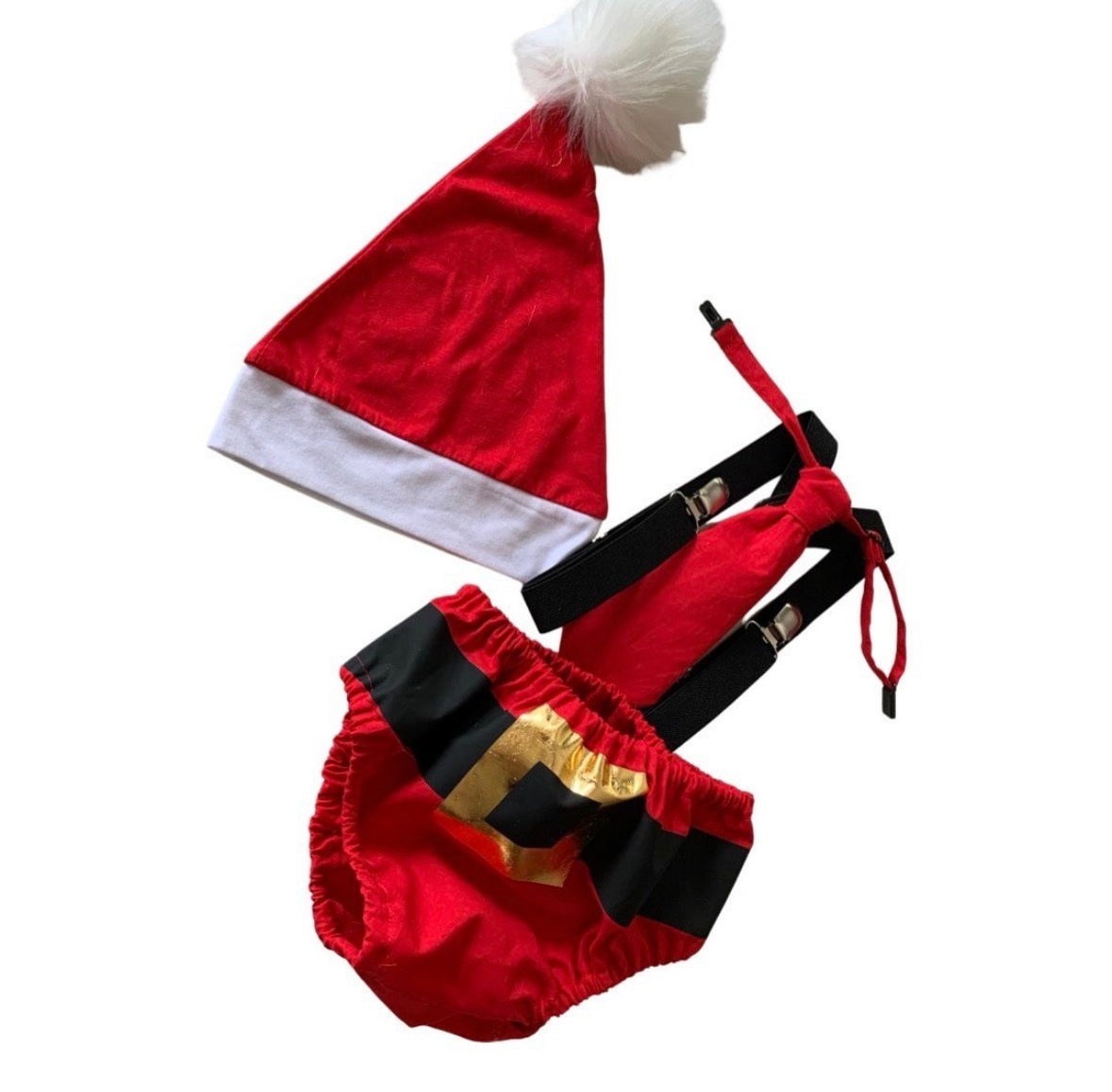 Christmas Santa cake smash outfit for 1st birthday party