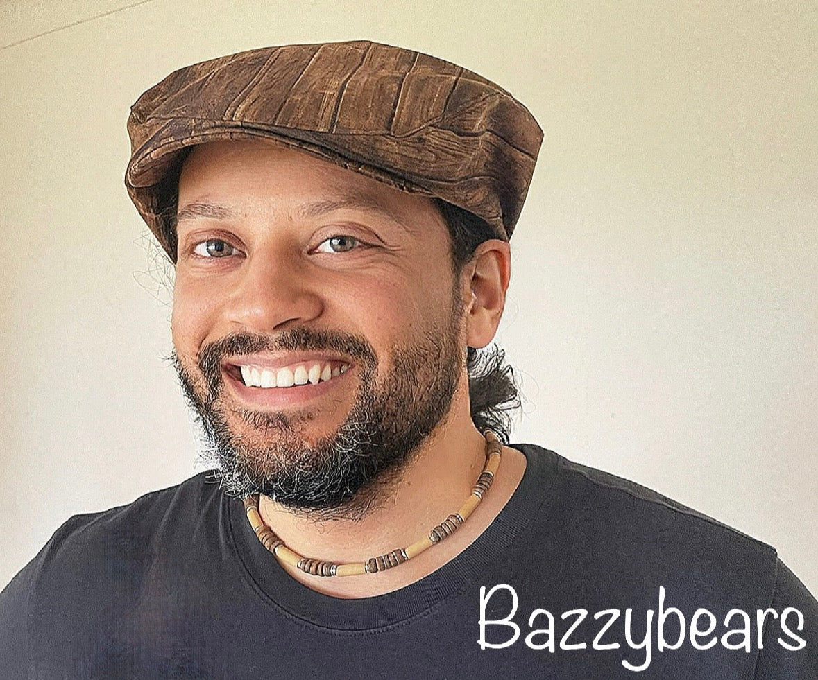 Carpenter Brown Cotton Summer wood pattern Flat Cap, Peaky Blinders Hat, Bakerboy Hat, Irish flat cap, Summer Men Hat, Ivy League Hat