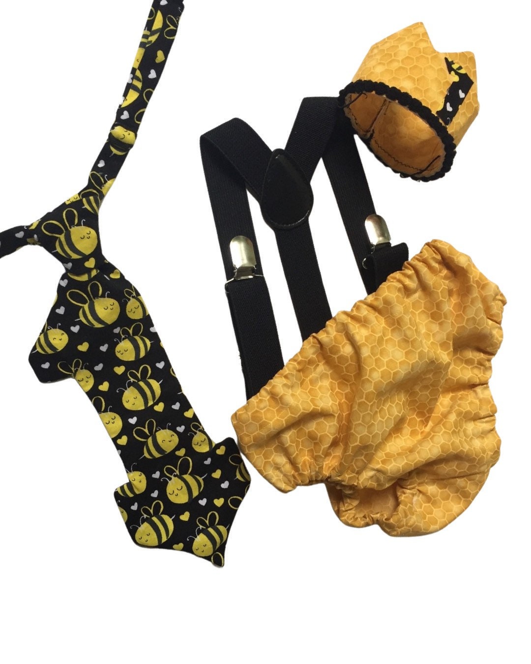 Boy first birthday outfit, cake smash outfit boy, bumble bee baby toddler outfit, second birthday, diaper cover, cake smash props