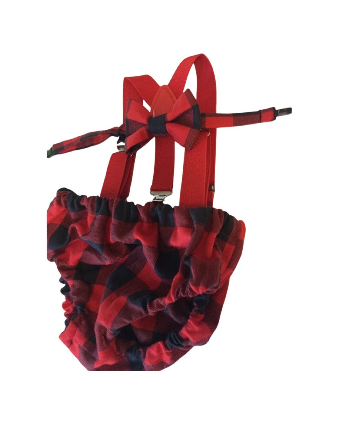 Cake Smash Outfit Boy Girl Buffalo Plaid Set or Buy the Piece Diaper Cover Bow Tie Suspenders Boys First 1st Birthday Lumberjack Photoshoot