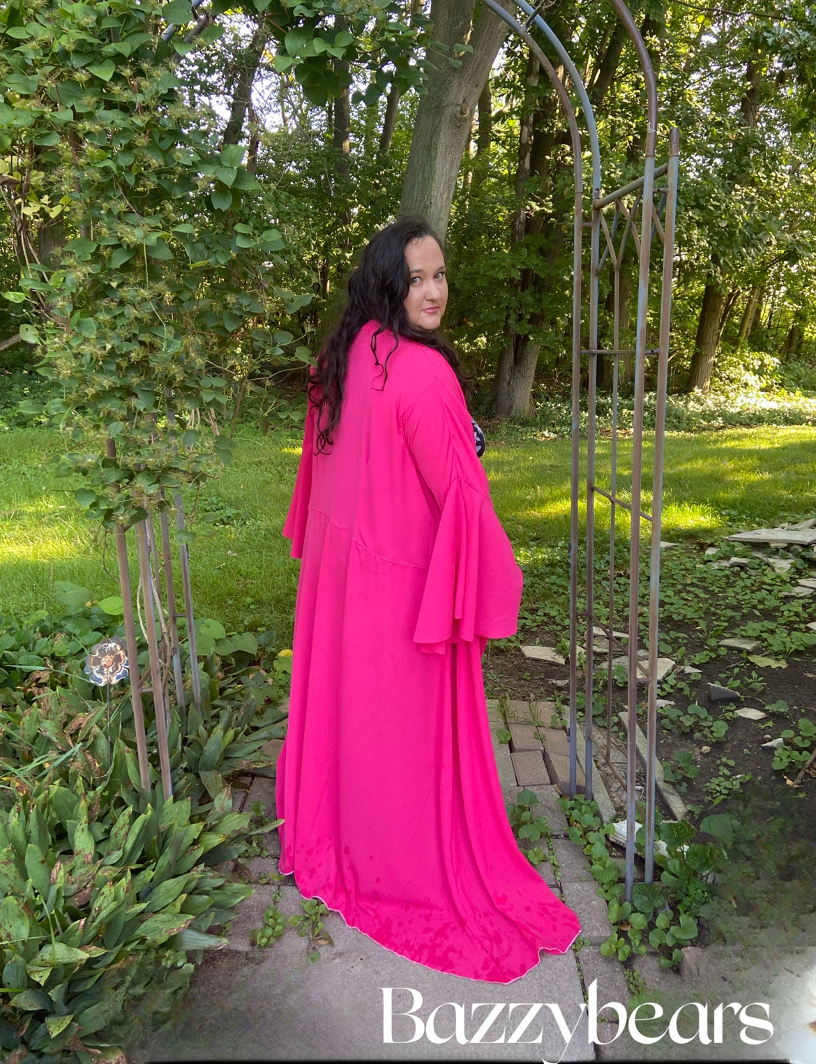 Women's Boho Kimono Duster, Light weight Crepe Stylish Long Duster, Open Kimono Cardigan, Plus Size Kimono Duster