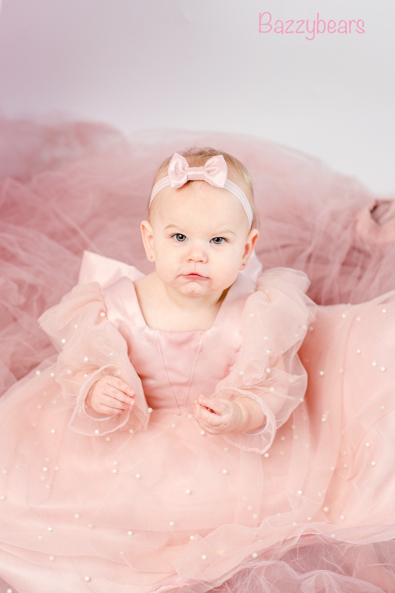 CASSI Pink Princess Dress Baby Tutu Wedding Girl Dress, Birthday Dress, Prom Party Flower Girl Dress, Princess Style Dress, Puffy Dress