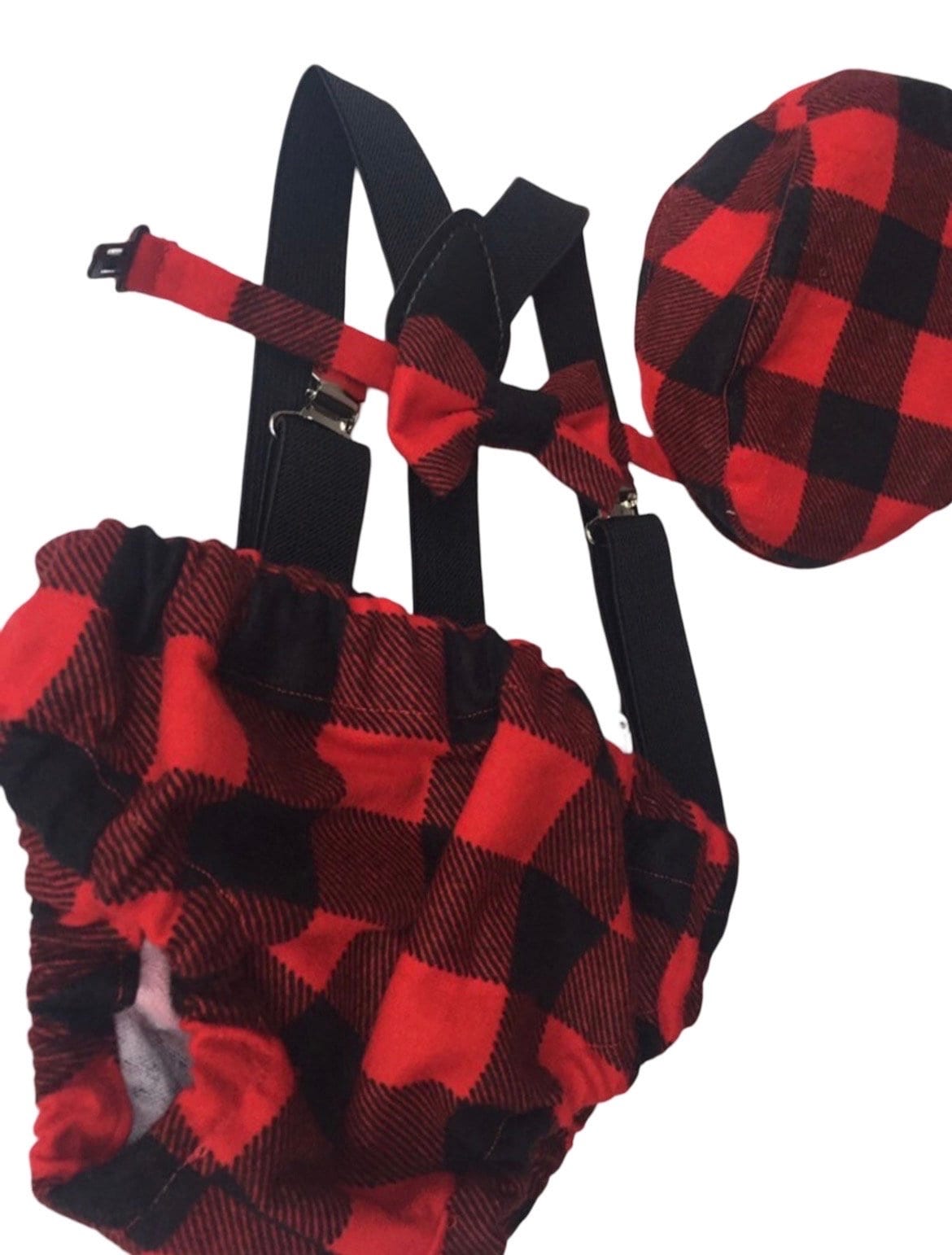Cake Smash Outfit Boy Buffalo Plaid Set Buy the Piece Diaper Cover Bow Tie Suspenders Boys First 1st Birthday Lumberjack Photoshoot woodland
