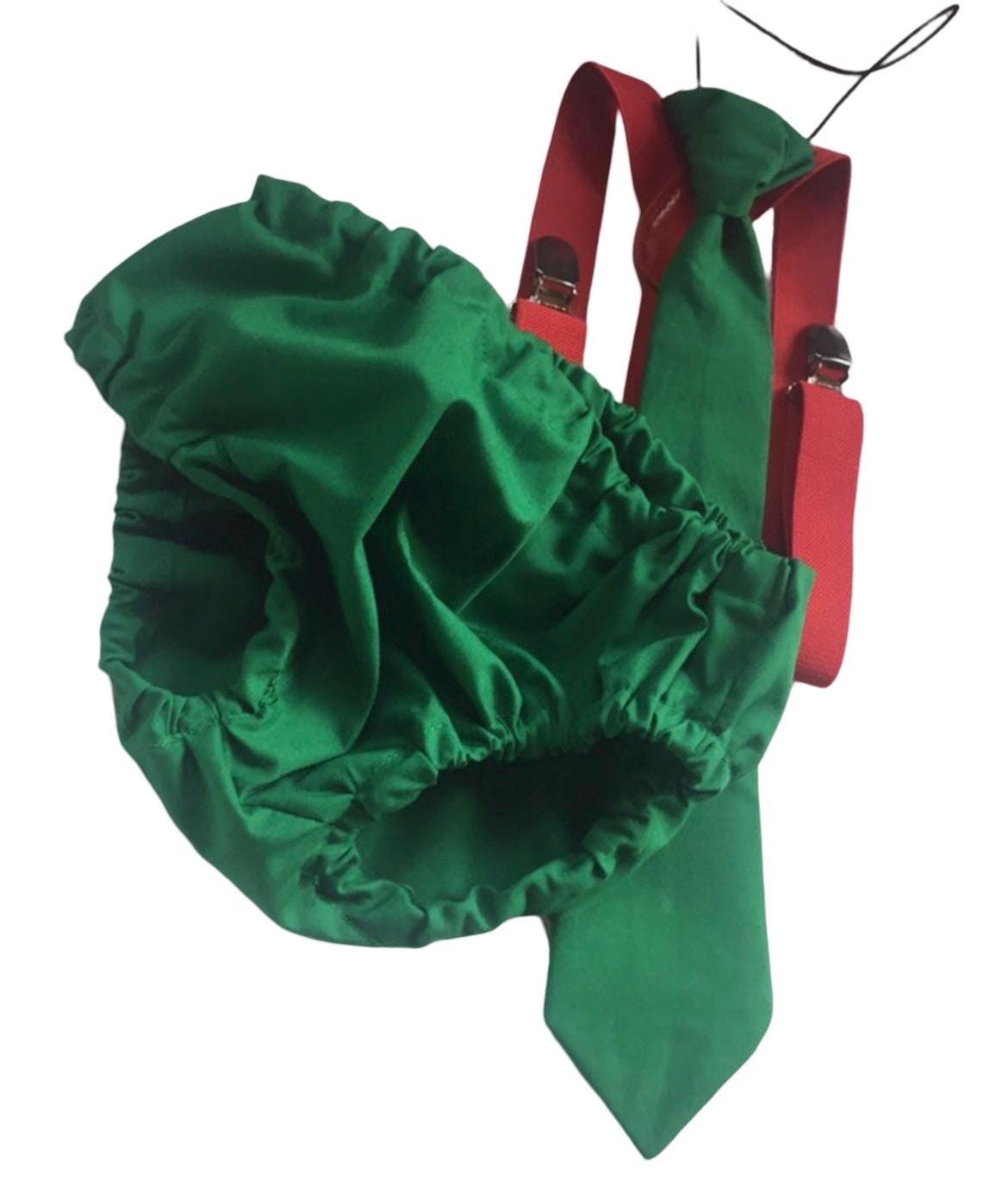 Boy Cake Smash Outfit, Boy 1st birthday Outfit, Boys first birthday,Cake Smash Set, Tie and Diaper Cover, Baby Necktie, Christmas set, Green