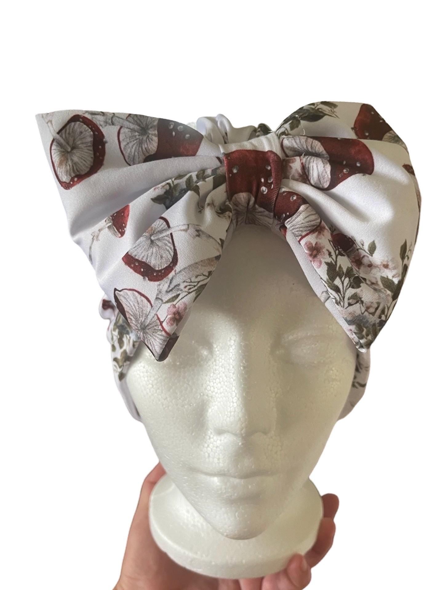 SUMMER Mushroom Turban |Headwrap|boho| chemo gift| bonnet | chemo hat |alopecia cap |pre tied