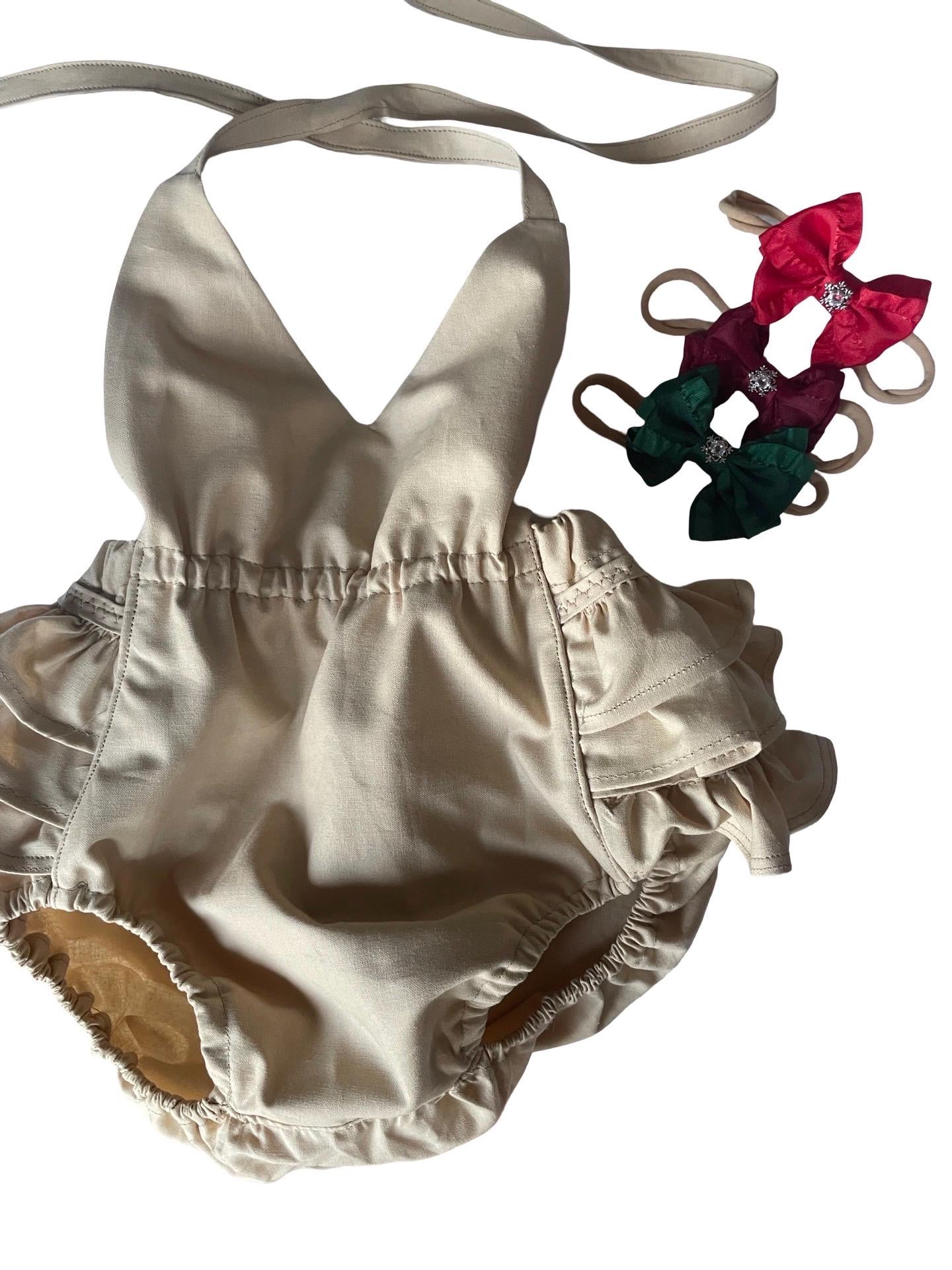 Cake smash outfit girl, cake smash romper, baby girl boho romper, first birthday outfit, smash cake outfit, cotton romper, 1st birthday outf