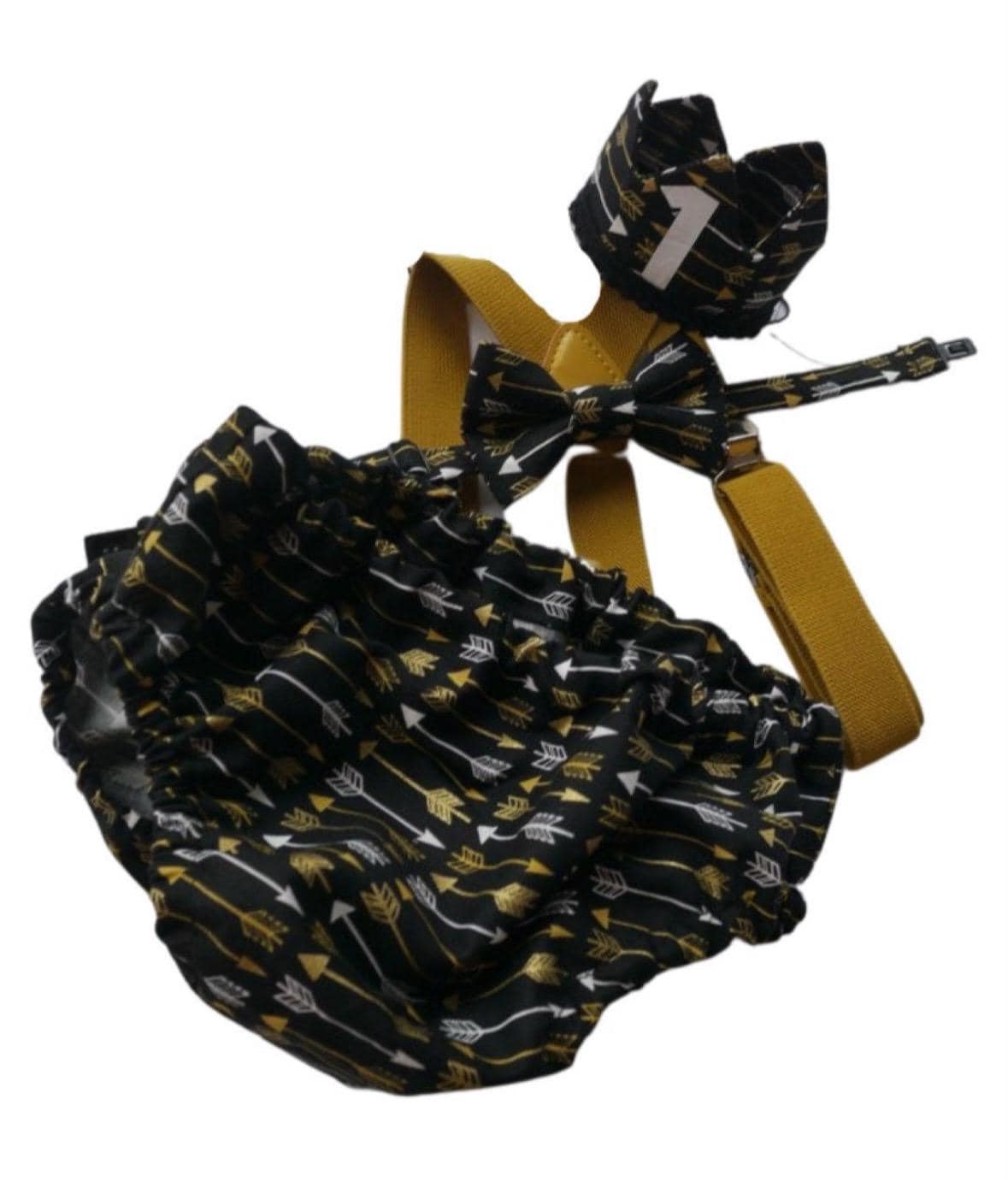 King of the wild things outfit, wild one cake smash outfit, boys party crown, one year boy outfit, black gold boy birthday outfit, boy tie