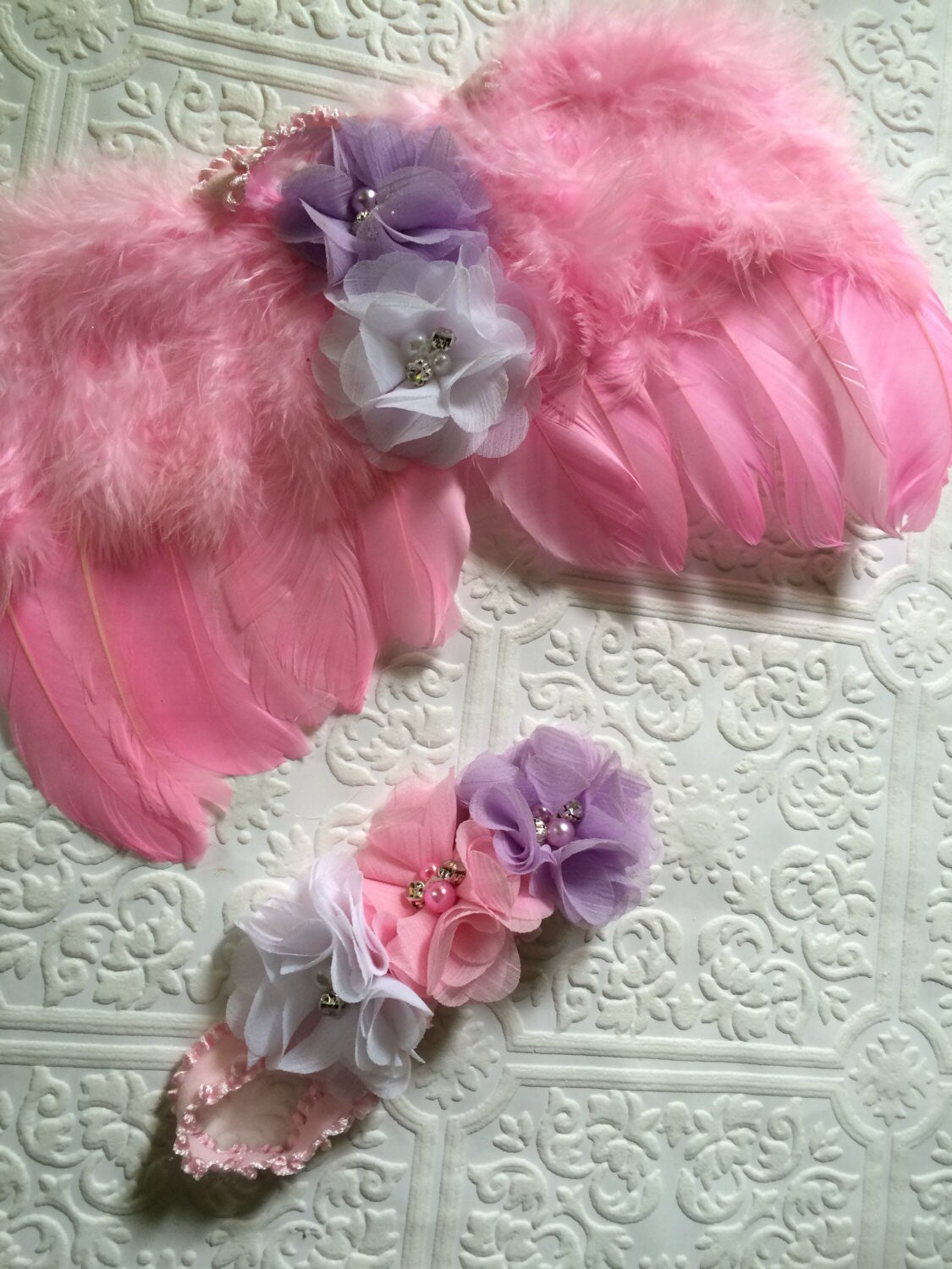 Baby wings, pink wings, baby headband and wings, photography prop, angel wings and headband, angel wings, baby photography wings, wings