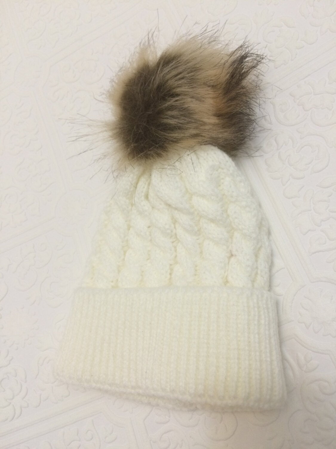 Baby hat, Christmas baby hat, crochet baby hat, white baby hat, baby pompom hat, slouchy hat, winter baby hat, soft baby hat