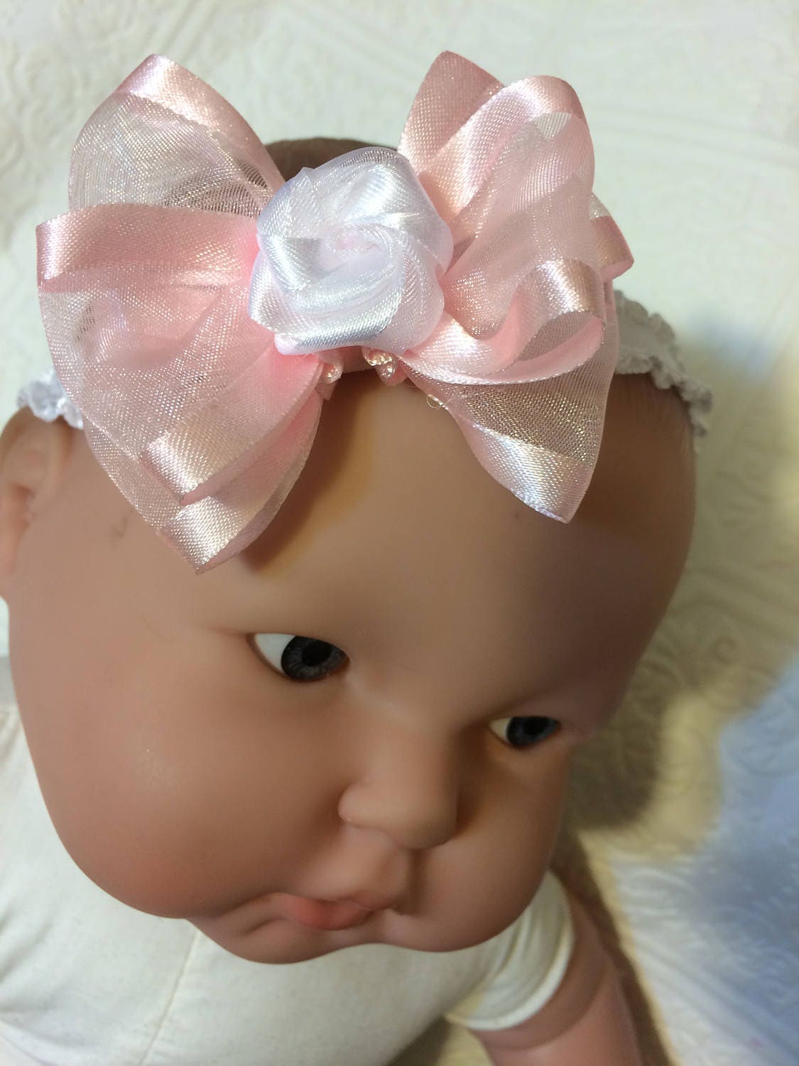 baby bow headband, pink bow headband, baby headband, pink headband, pink baby headband, baby pink headband,rosy headband, baby bow, headband