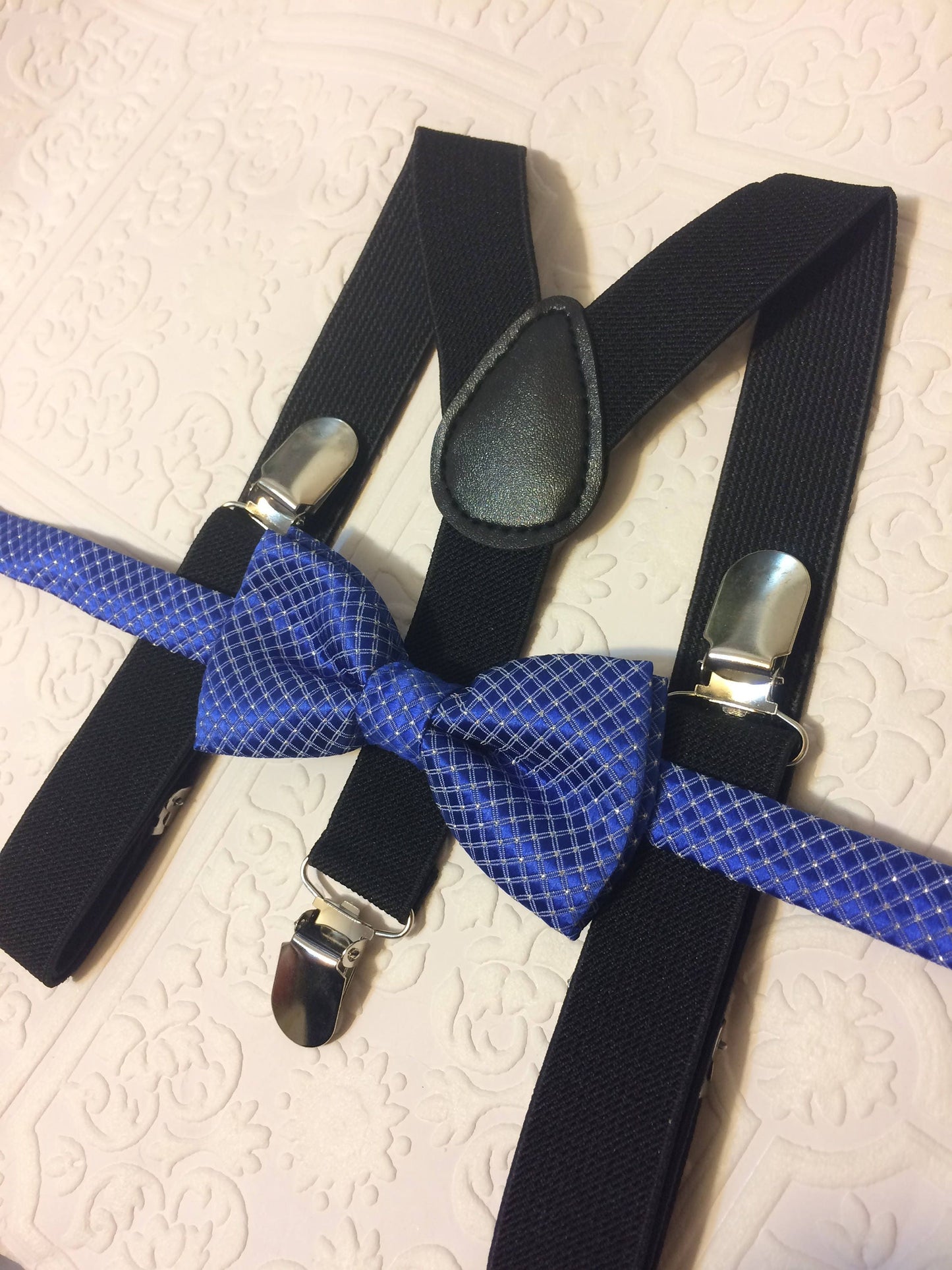 Baby suspenders, black baby suspenders, baby bow tie, suspenders, black suspenders set, rustic bow tie, Blue boy set, black and blue baby