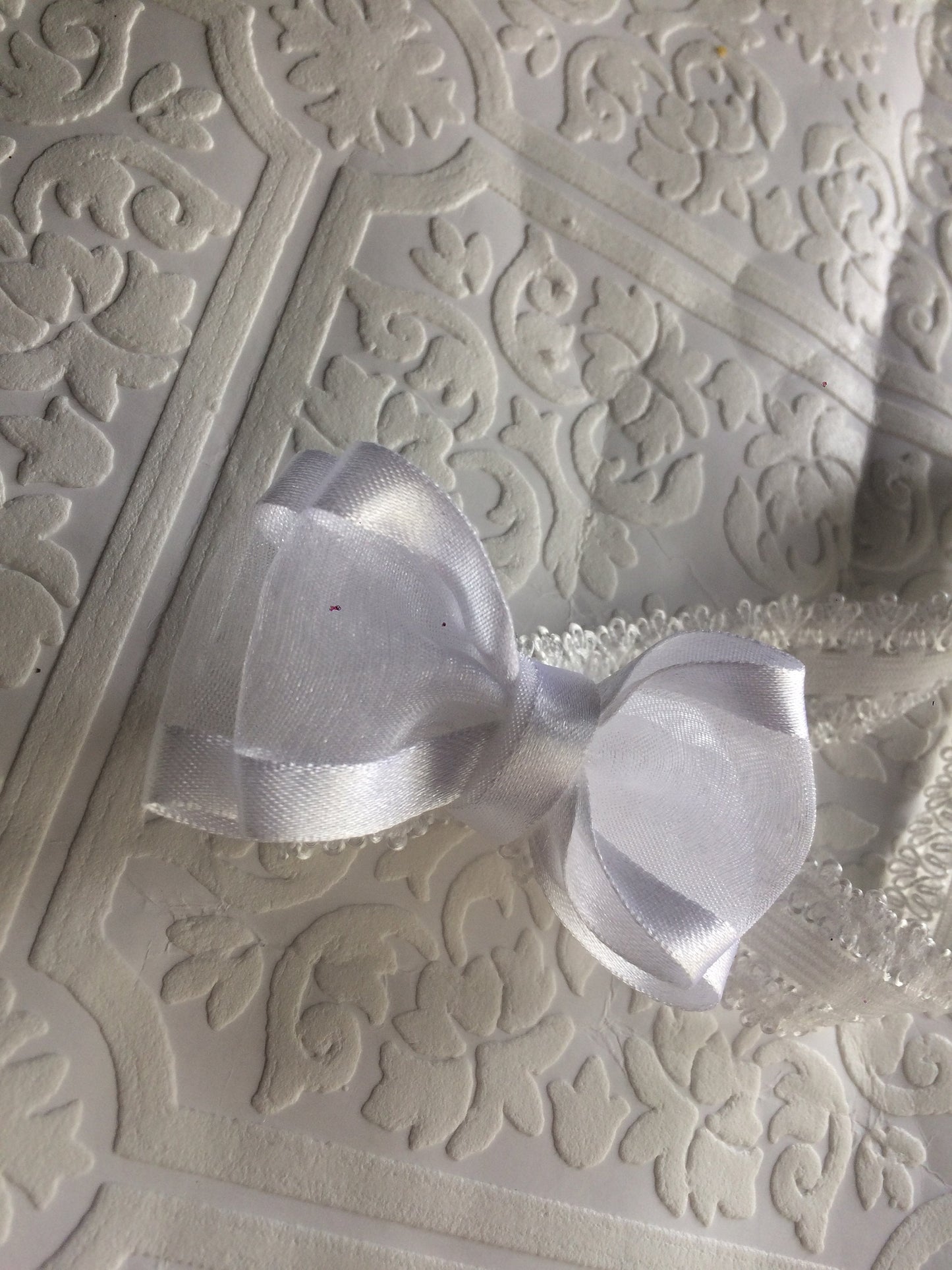 White bow headband, white baby headband, baptism headband, wedding baby headband, baptism baby headband, baby headband, white bow