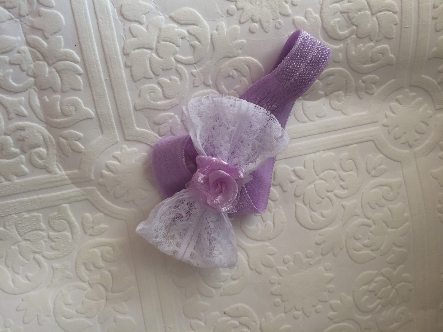 White bow headband, white baby headband, lace headband, wedding baby headband, rose baby headband, baby headband, white bow, purple bow
