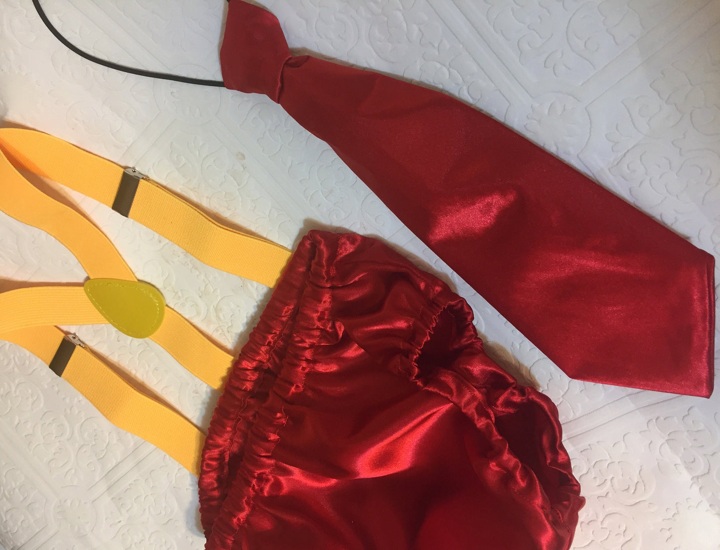 1st birthday set, satin re birthday, red bloomers, red tie, red first birthday, boy bloomer, birthday bloomer, suspender