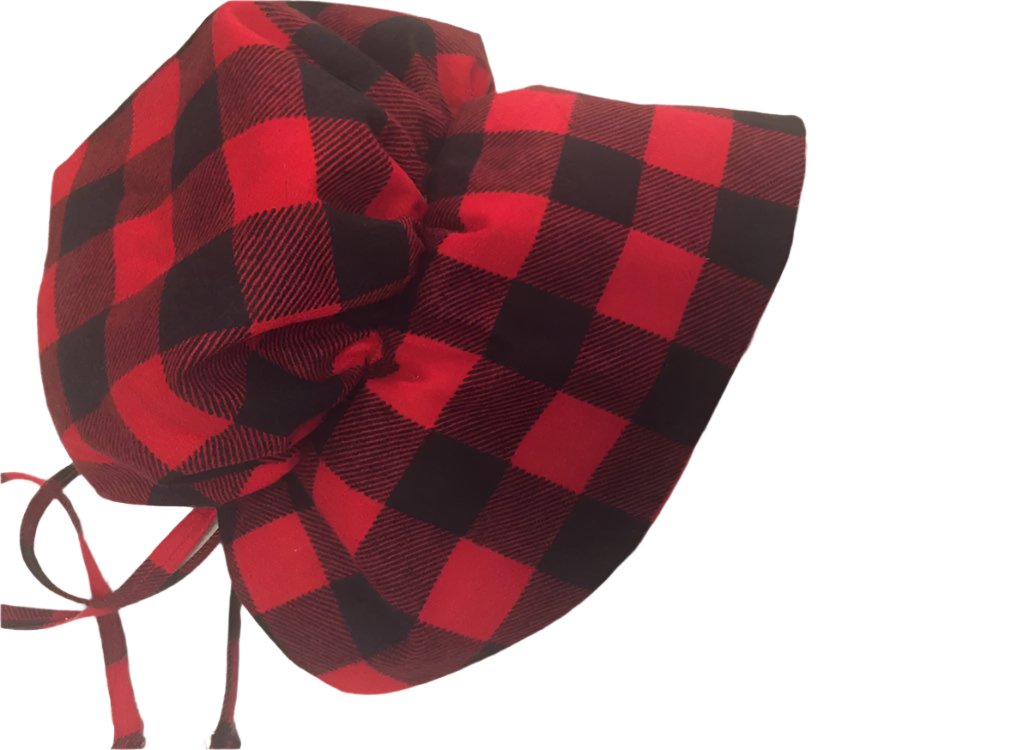 Buffalo Plaid Baby Bonnet | Christmas Winter Hat for Newborn, Infant & Toddler