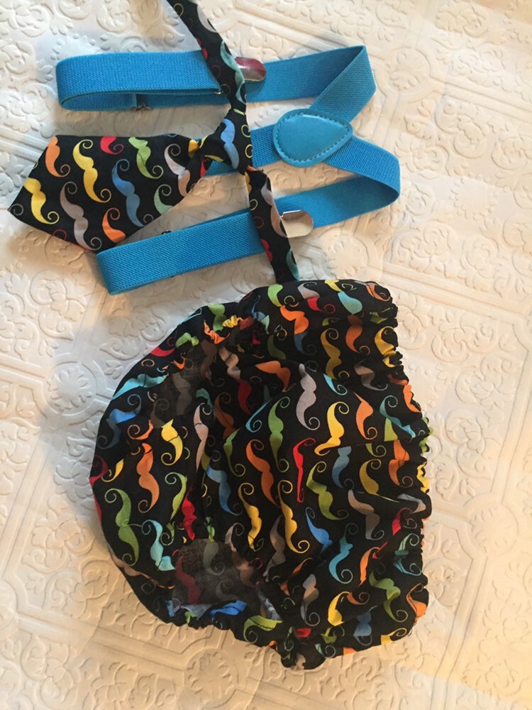 Boy Cake Smash Outfit, Boy 1st Birthday Outfit, tie and Diaper Cover, Boy 1st Birthday Outfit, Cake Smash Set, colorful moustache diaper