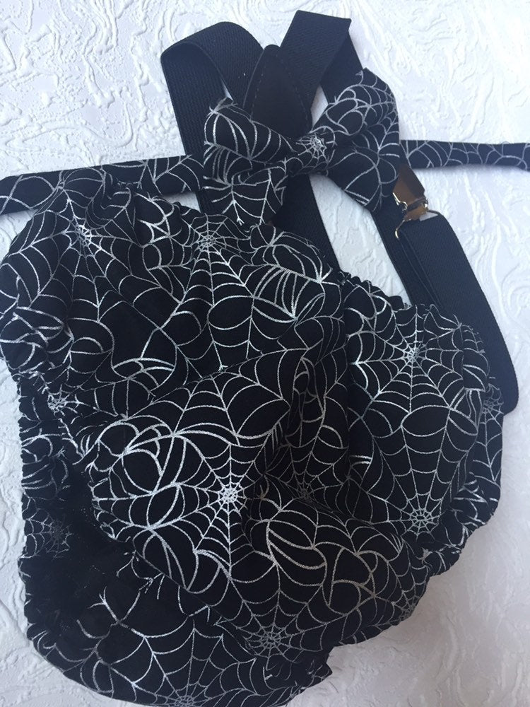 1st Birthday boy cake smash Outfit Bow tie bloomers Suspenders halloween cake smash, boy outfit,bloomers,diaper cover, spiderweb cake smash
