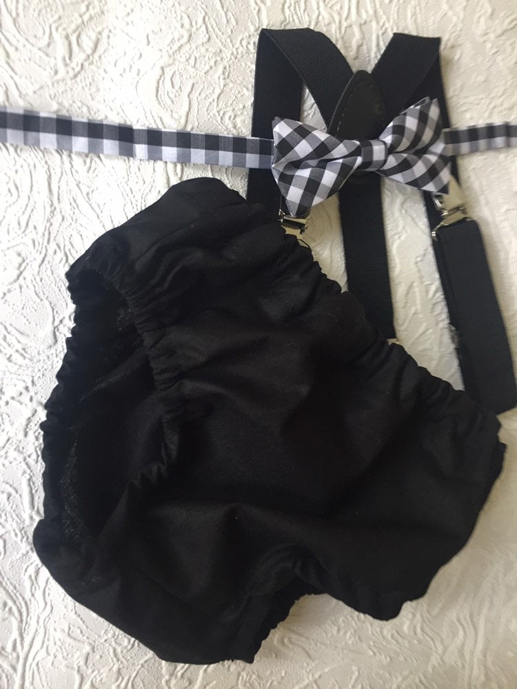 Boy Cake Smash Outfit, Boy 1st Birthday, 1st Birthday, Milestone Pictures, Boy 1st Birthday Outfit, Black Plaid Cake Smash Set