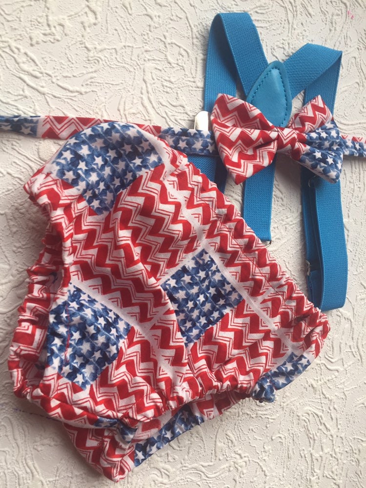 1st Birthday boy cake smash Outfit Bow tie bloomers Suspenders Navy blue US flag, boy outfit,bloomers,diaper cover