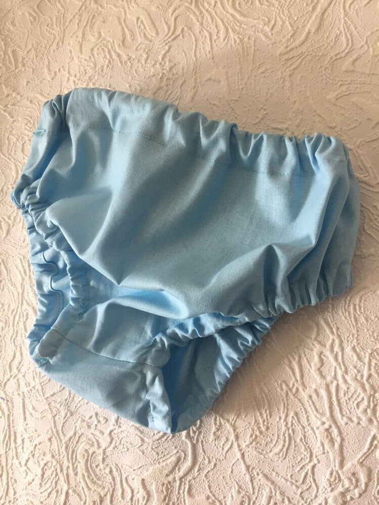 Infant & Toddler Diaper cover - Baby Bloomers in blue - baby blue bloomer - blue bloomer - cotton bloomer - Size Nb, 3m, 6m, 9m, 12m, 18m, 2