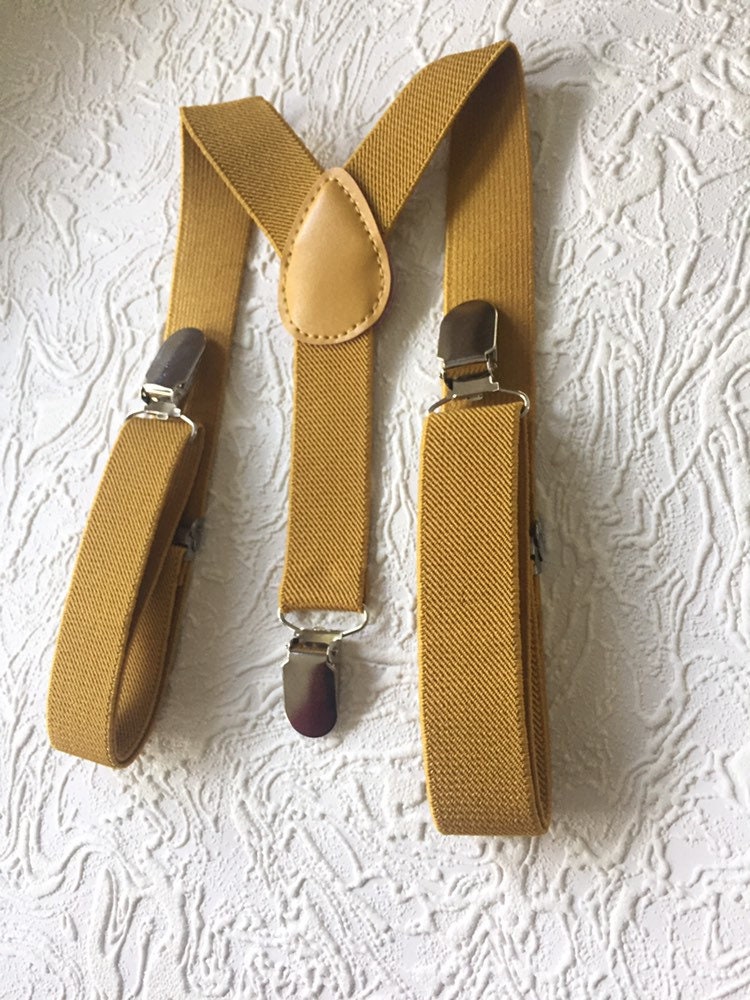 Gold Suspenders, Yellow Suspenders, Men's Suspenders, Yellow Braces, Toddler Suspenders, Ring Bearer Braces, Cake Smash Outfit, Mustard