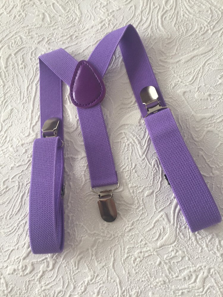 Suspenders / Plum Purple Suspenders / newborn - 5 years old -Baby Boys Kids Children Adjustable Suspenders Y-Back Wedding Birthday Groom