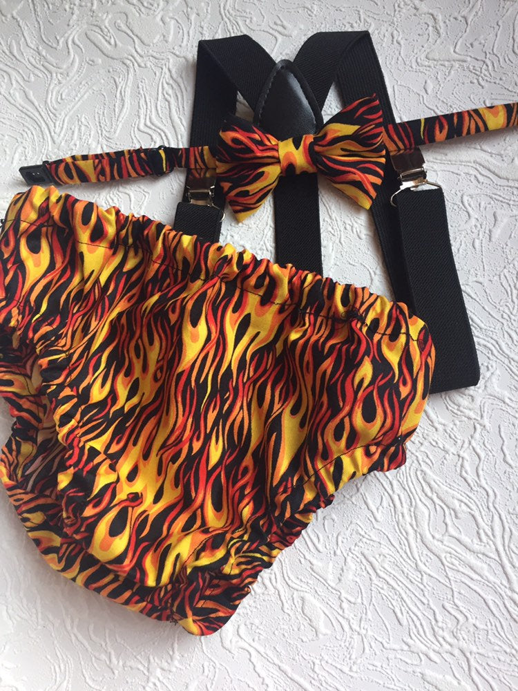 First Birthday Cake Smash Outfit Racing car Red Black yellow Car flames Diaper Cover bow Tie for Baby Boy racing cake smash