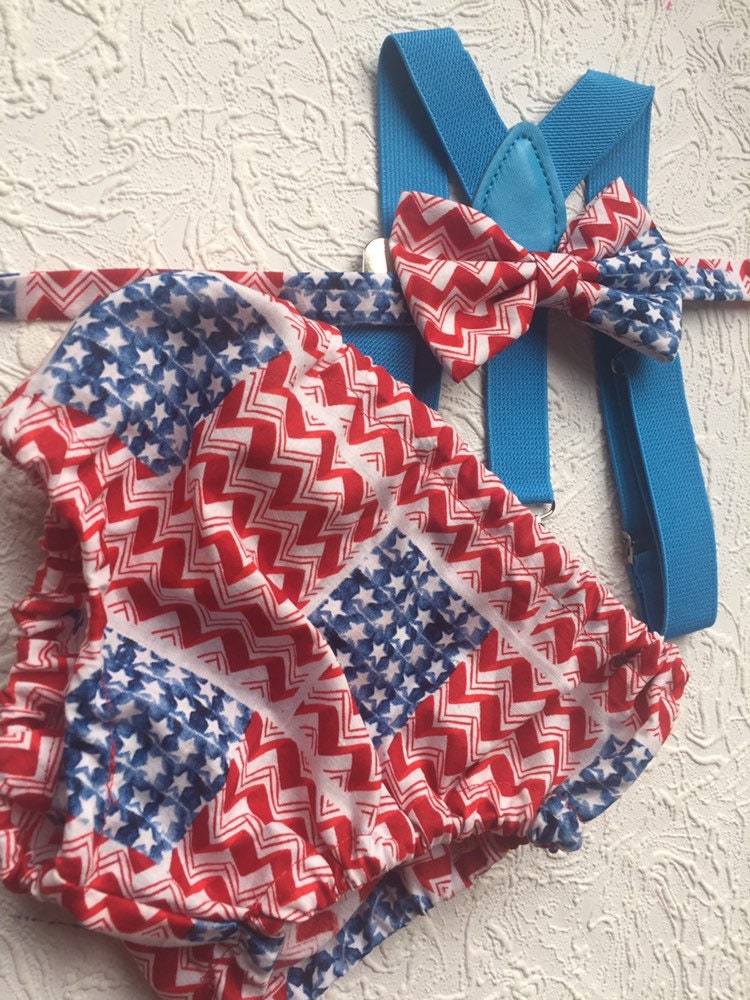 1st Birthday boy cake smash Outfit Bow tie bloomers Suspenders Navy blue US flag, boy outfit,bloomers,diaper cover