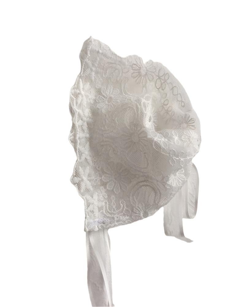 Baptism Girls hat in ivory lace