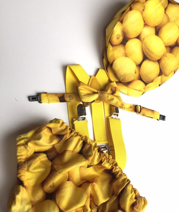 Lemon Fresh, Lemonade, Baby, Boy, Infant, Toddler, Newborn, Cake smash, lemon cake smash, Outfit, Four Piece, Flat cap