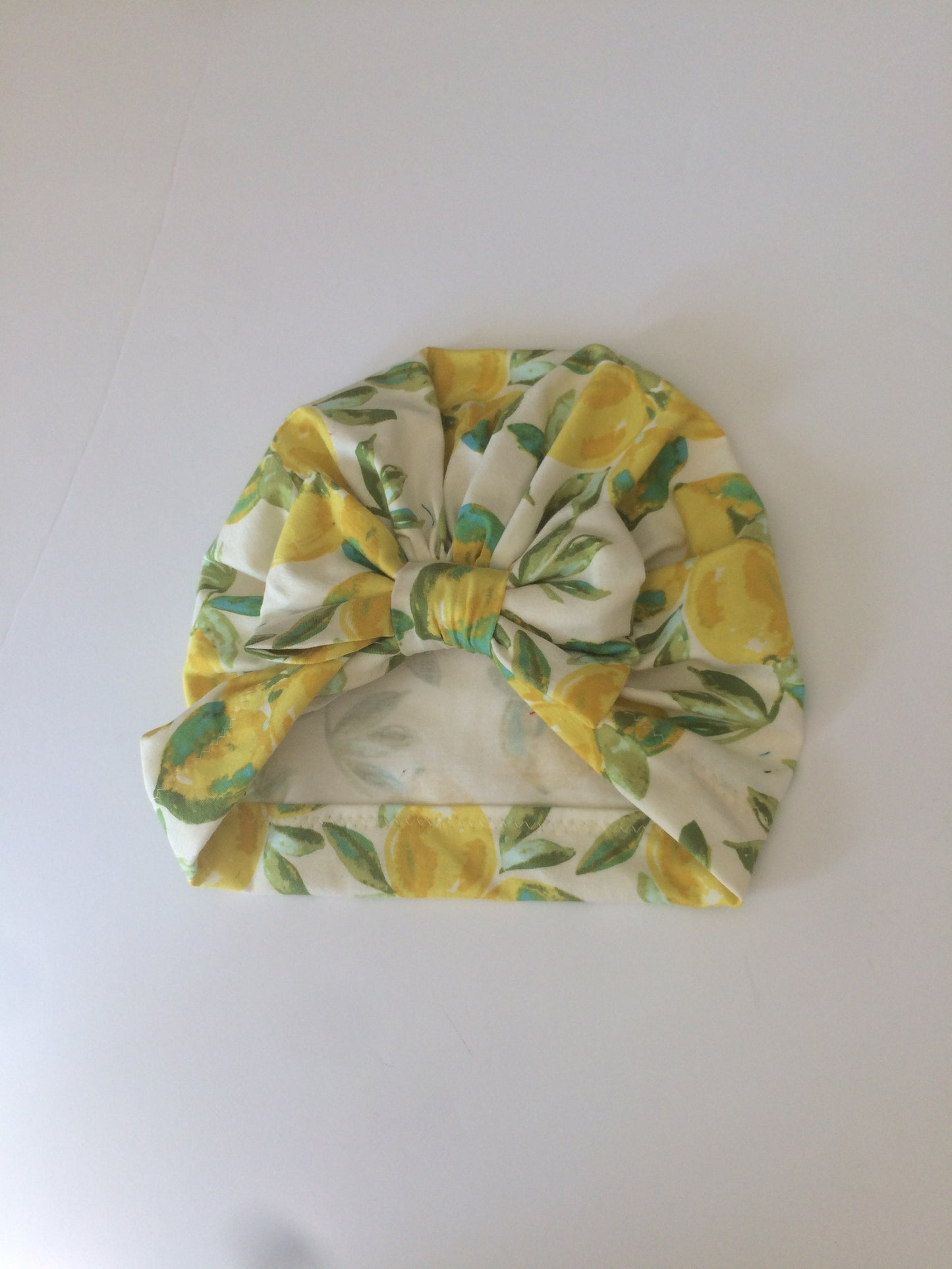 Lemon Top Knot Turban, Yellow Melon Baby Hat, Toddler Summer Outfit, Adult Headwrap, Newborn Hospital outfit
