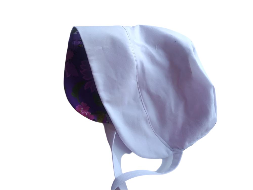 Purple butterfly Cotton Baby Bonnet and Sun Bonnet
