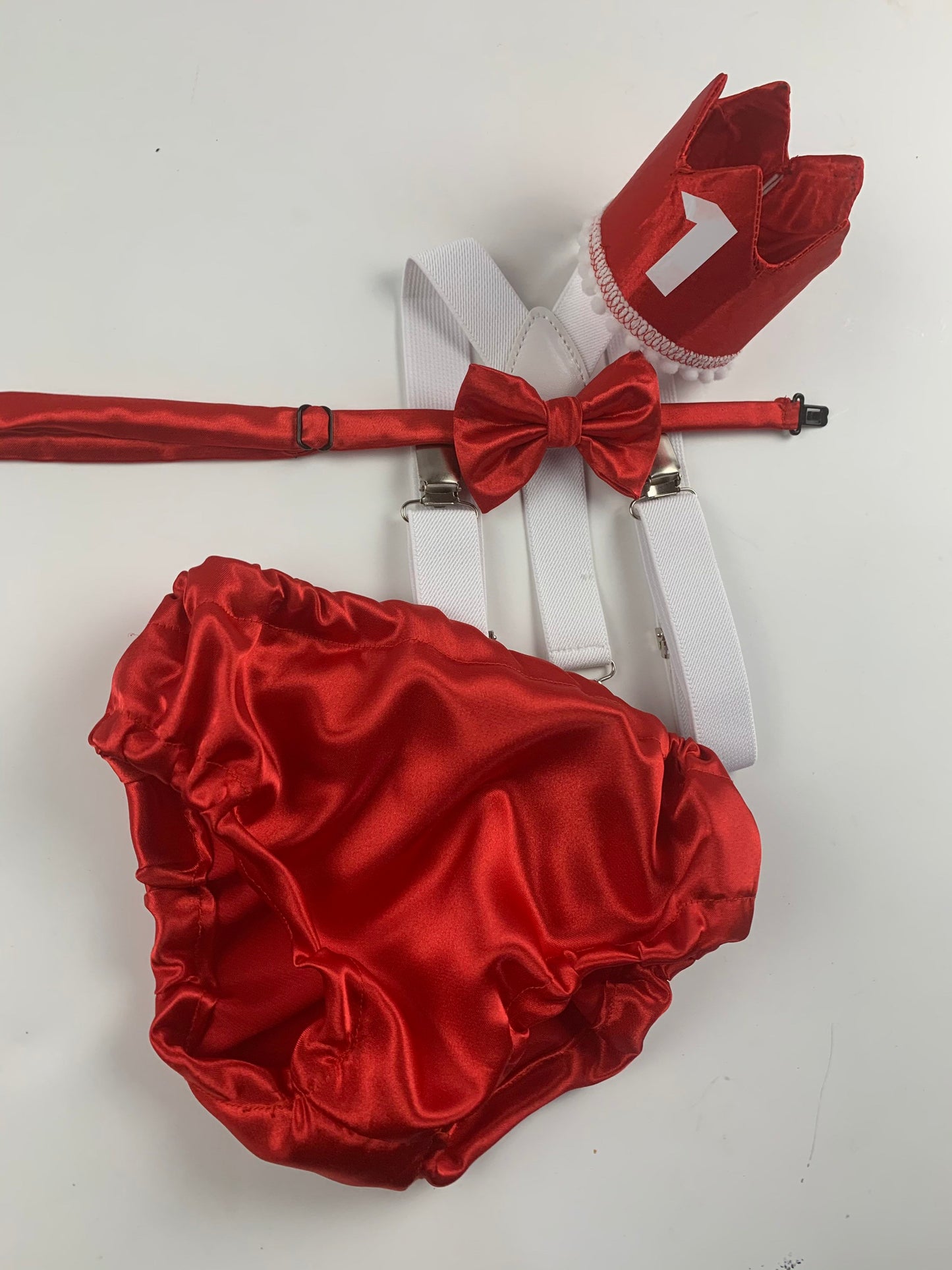 1st Birthday boy cake smash bow tie suspenders outfit 12 mo Red White LOVE Valentine day Bow, bloomers, shorts,diaper cover