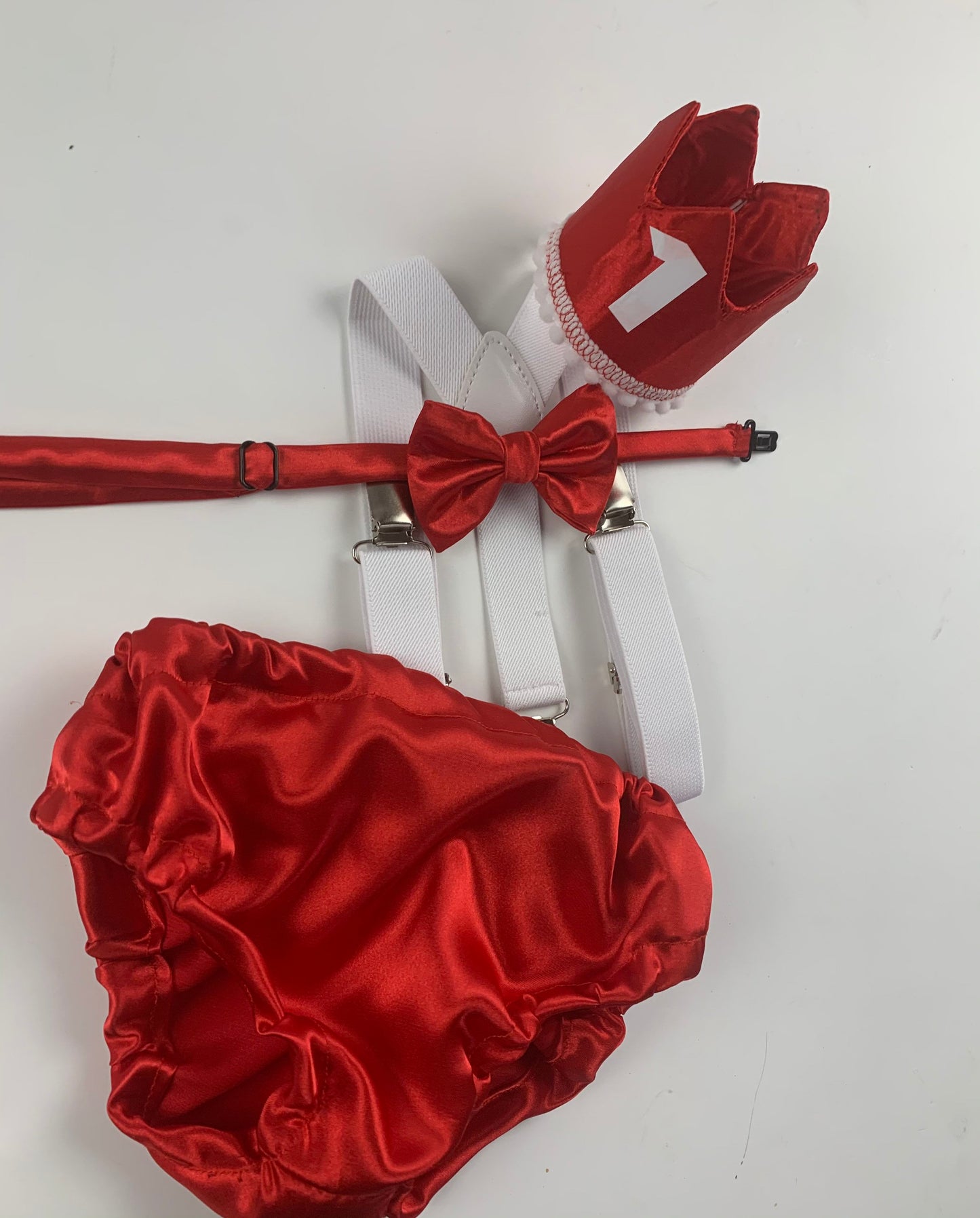 1st Birthday boy cake smash bow tie suspenders outfit 12 mo Red White LOVE Valentine day Bow, bloomers, shorts,diaper cover