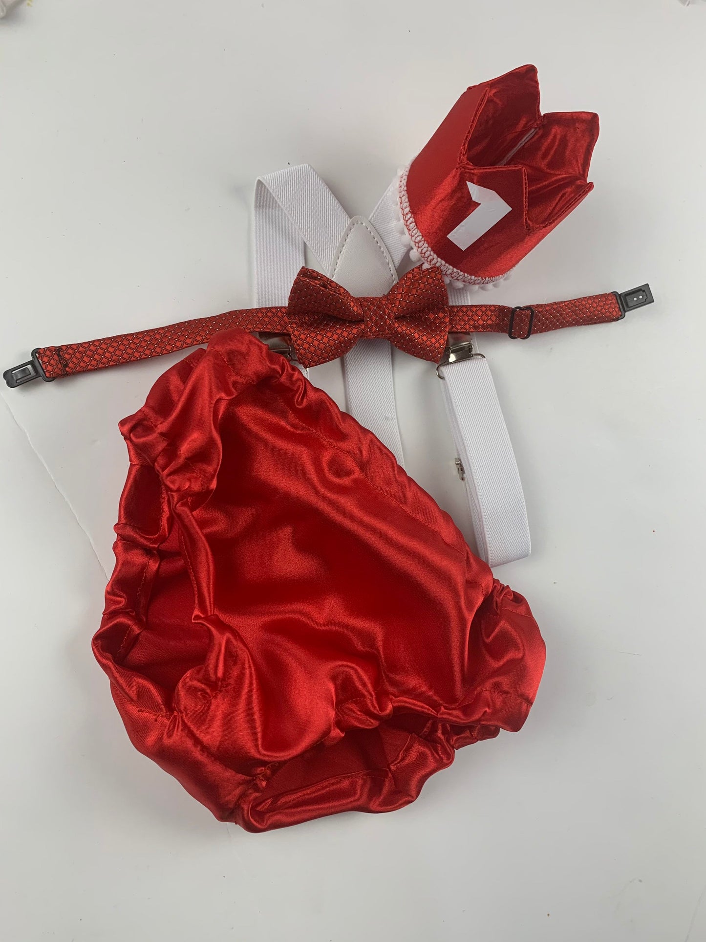 1st Birthday boy cake smash bow tie suspenders outfit 12 mo Red White LOVE Valentine day Bow, bloomers, shorts,diaper cover