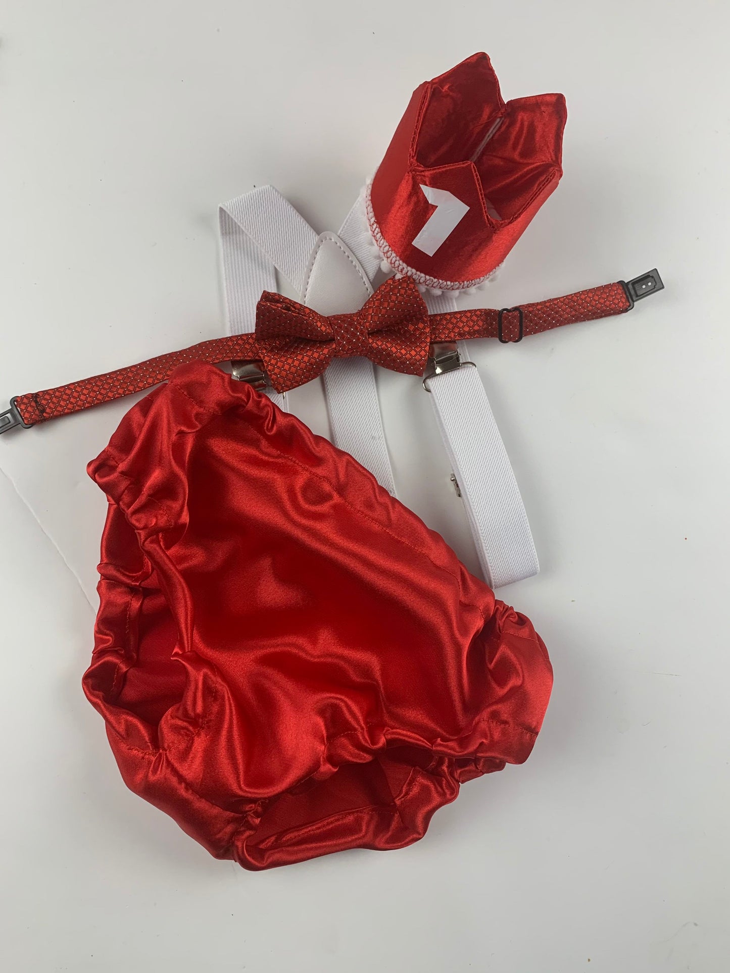 1st Birthday boy cake smash bow tie suspenders outfit 12 mo Red White LOVE Valentine day Bow, bloomers, shorts,diaper cover