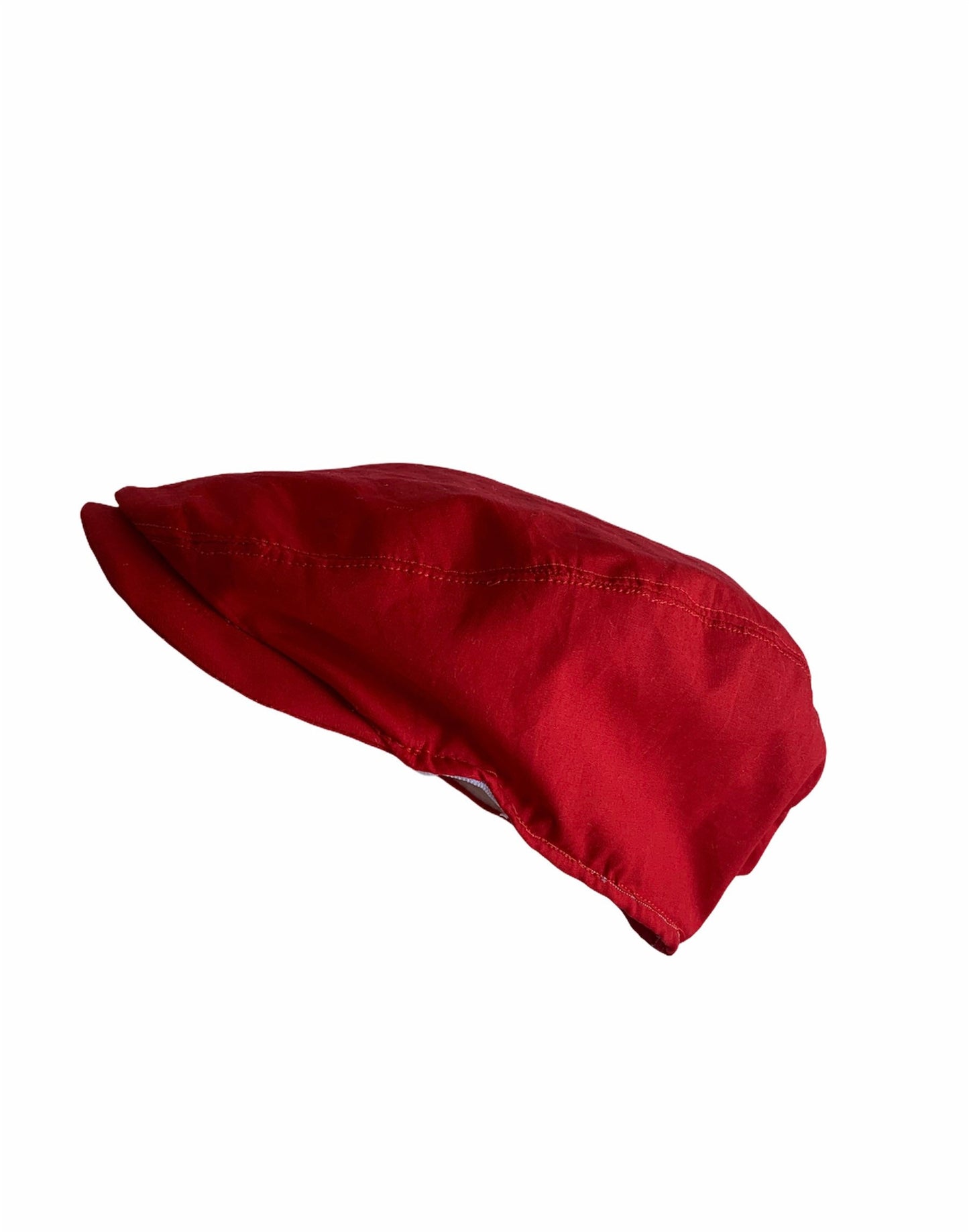 Red Flat Cap & Bowtie with White Suspenders