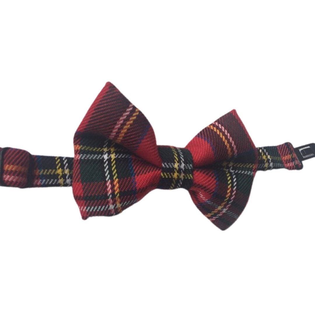 Tartan 100% Wool Bow Tie. Adjustable Bow Tie, Boys Bow Tie, Toddler Bow Tie, Baby Bow Tie