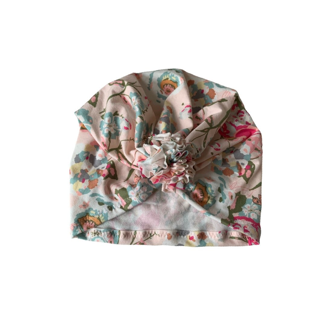 Floral Newborn Baby Turban Hat