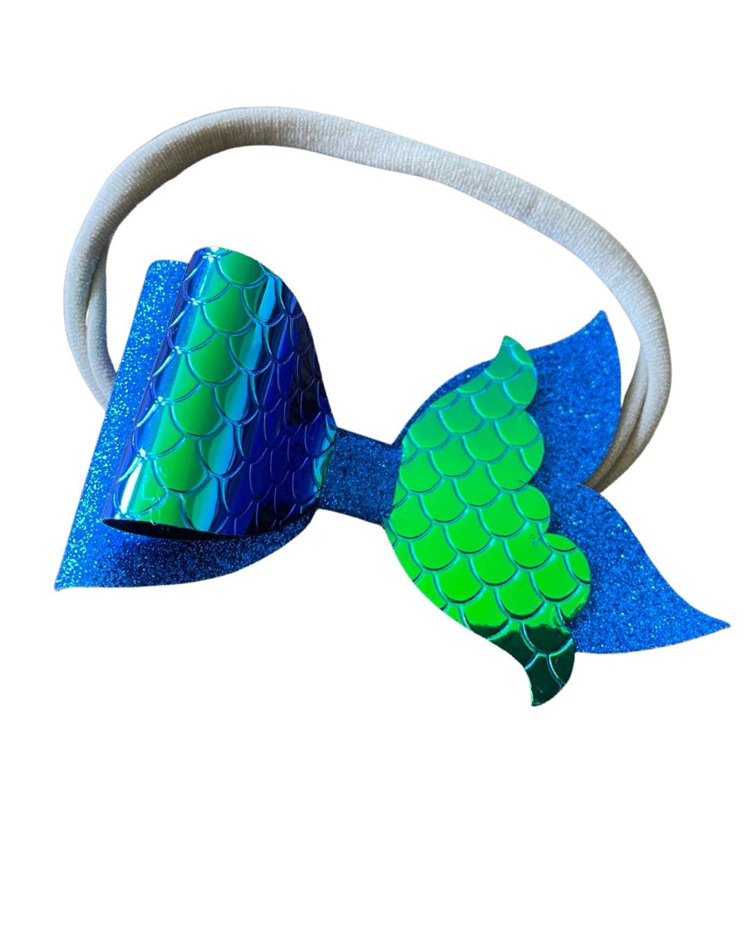 Mermaid glitter bows,faux leather bows, girls hair bows, toddler hair clip, hair accessories,