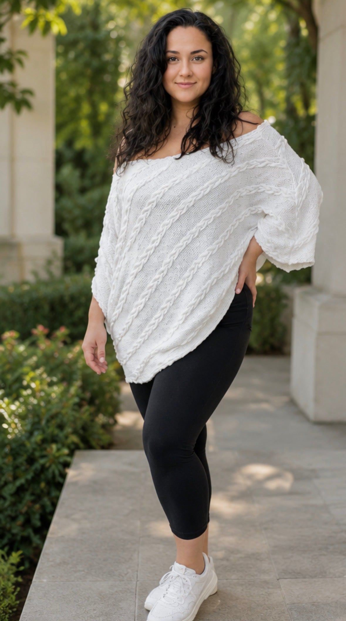 Handmade Asymmetrical Sweater/Knitwear Dress/Long Pullover/Loose Plus Size Sweater/ Off Shoulder Sweater/Knit Blouse/Top