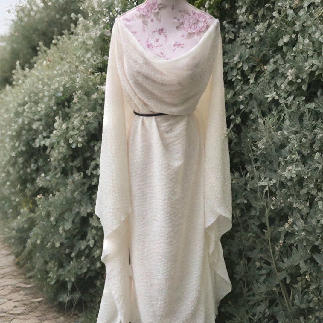 Ethereal goddess dress | bohemian butterfly sleeve maxi dress | bright oversize flowy goddess dress | long off shoulder dress | boho