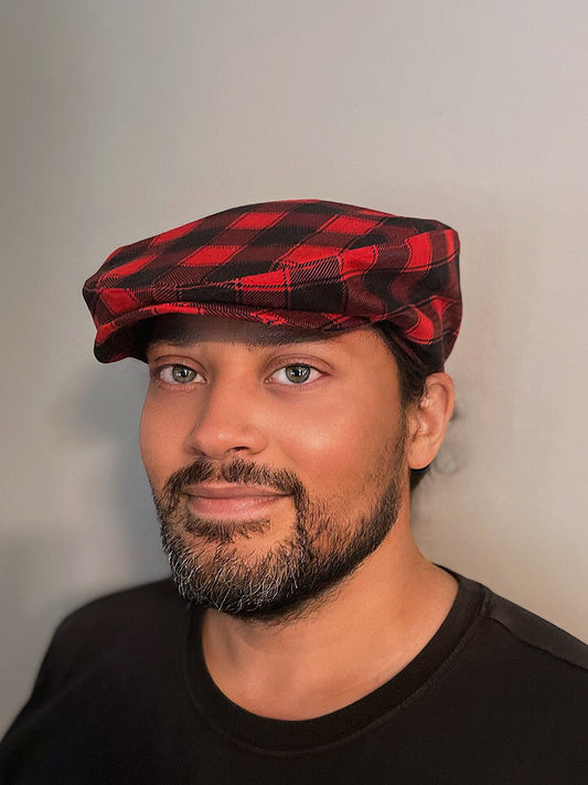 Buffalo Check Plaid Flat Cap