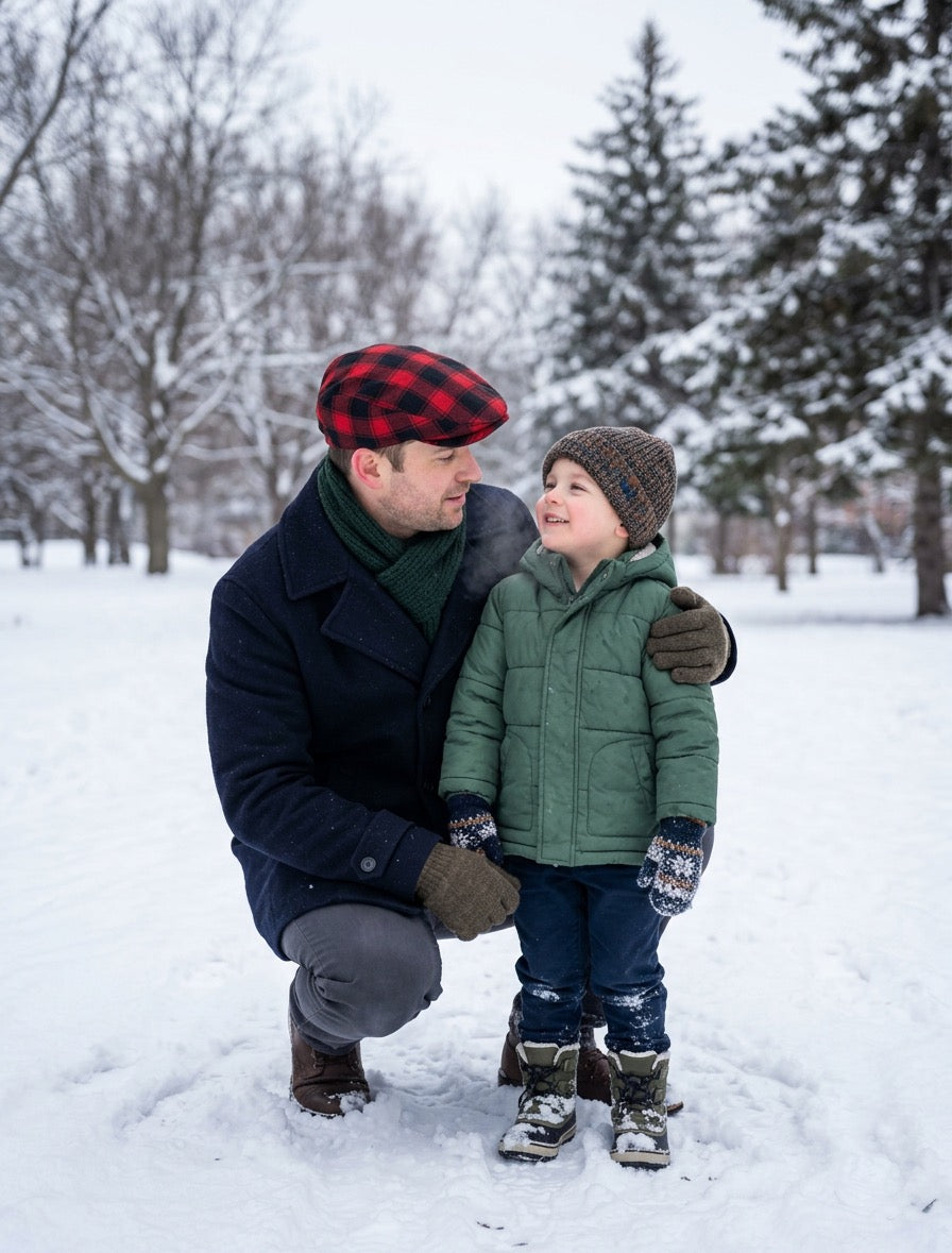 Buffalo Check Plaid Flat Cap