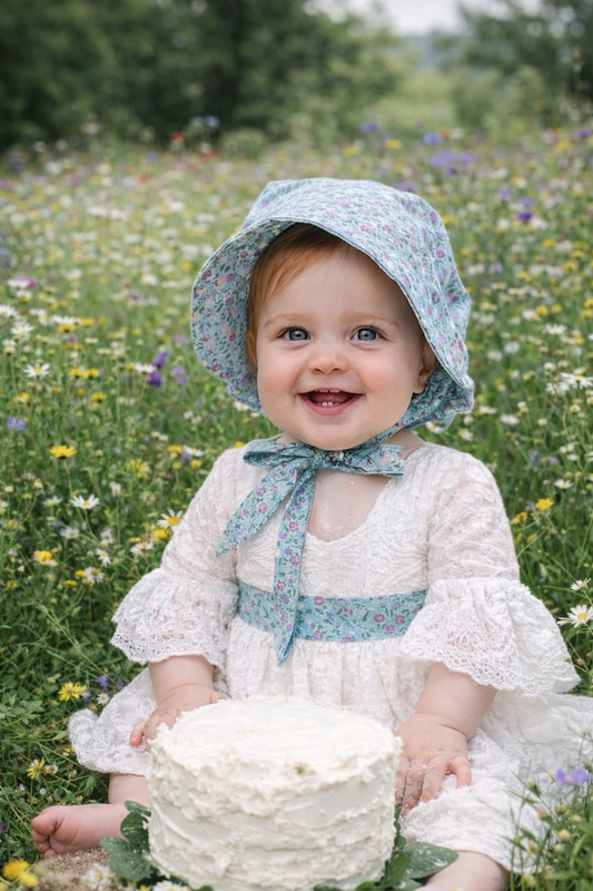 BLUE BELL flower Baby Bonnet and Sun Hat