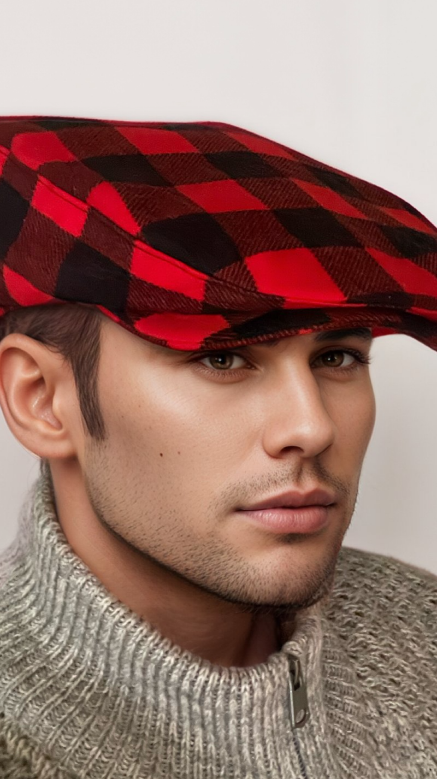 Buffalo Plaid Flat Cap