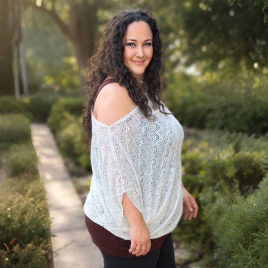 Confidence Booster Sheer Over Top – Flattering Lace Cover Up for Women