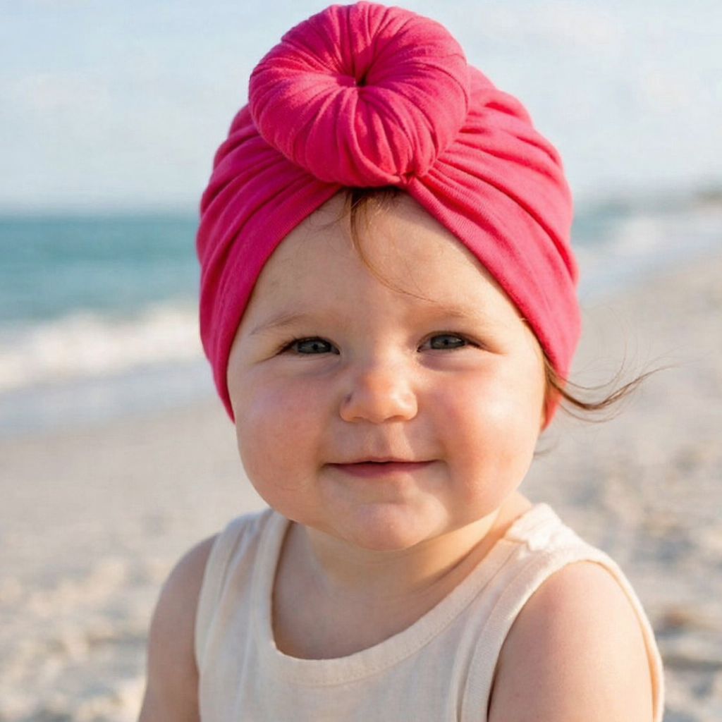 Swim Baby Turban Hat | Ball Knot Headwrap for Newborn & Toddler