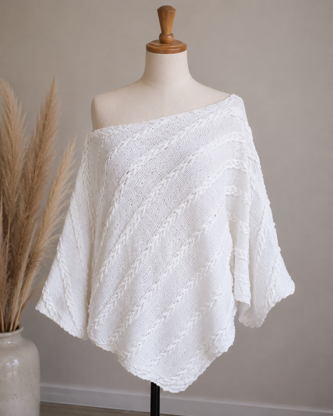 Handmade Asymmetrical Sweater/Knitwear Dress/Long Pullover/Loose Plus Size Sweater/ Off Shoulder Sweater/Knit Blouse/Top